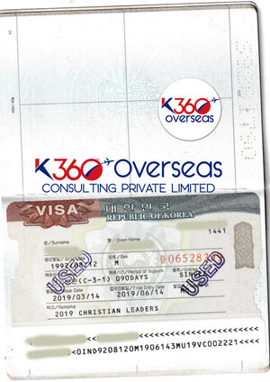 Korea Visa Stamping